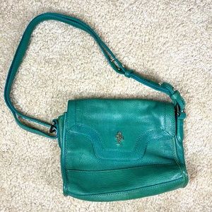 Cole Haan Vintage Green Leather Crossbody Purse